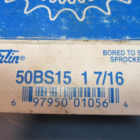 Martin 50BS15 1 7/16 Bore to Size Sprocket 15 Teeth for #50 Chain NIB
