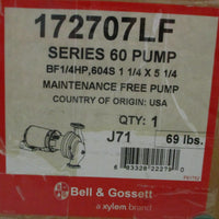 Bell & Gossett 172707LF Series 60 Booster Pump 11/4" x 51/4" 0.25 HP 604S