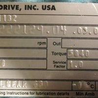 Sew Eurodrive R77AM182 Gear Reducer 57.68:1 Ratio 5840Lb-In 1-5/8" Shaft Dia NOS