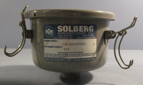 Solberg CSL-824-075HC Inlet Vacuum Filter Assembly Filter Element 824