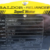 Baldor Reliance EJMM3615T Super-E Motor 5HP 1755RPM 3PH 230/460V NOS