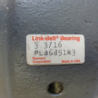 Link Belt Split Pillow Block Bearing Cast Iron 3 3/16" Housing Model PLB6851R3