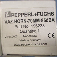 Pepperl + Fuchs VAZHORN70MM85dBA Sensor Actuator, Alarm Horn 196238 24V AC/DC