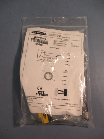 Banner QS18VP6CV45Q8, 10-30VDC, Photoelectric Sensor; 61649