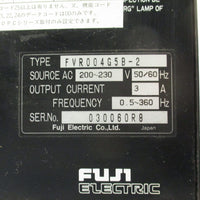 FUJI ELECTRIC FVR004G5B-2 Variable Frequency Drive FVR-G5 200-230V 50/60HZ 3A
