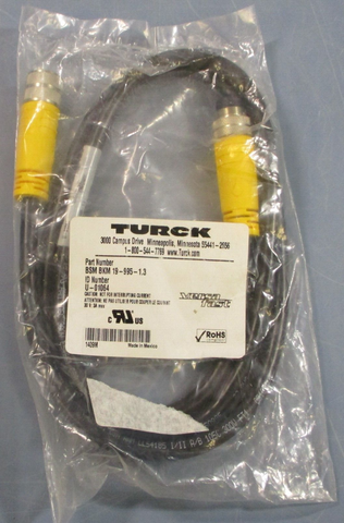 Turck BSM BKM 19-995-1.3 Shielded Power Cable U-01064 30V 3A 19-Pin Connector