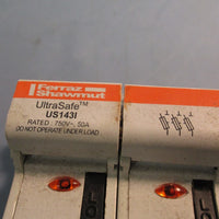 MERSEN FERRAZ SHAWMUT Fuseholder, UltraSafe, 750V50A, 800VAC 1000VDC US143I