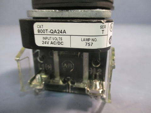 AllenBradley Push Button Illuminated Amber 1NO 1NC Ser T 800TQA24A