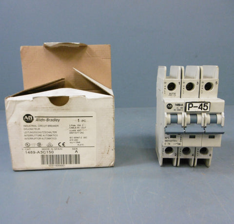 Allen-Bradley 1489-A3C150 Industrial Circuit Breaker 3 Pole 480Y/277 VAC