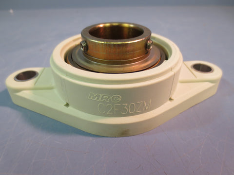 New MRC C2F30ZM 2 Bolt Flange Bearing 30mm Bore Coated Composite