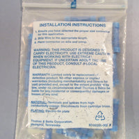 Bag of 50 Thomas & Betts Crimp Terminals Butt Splice Vinyl Insulated TV14BS New