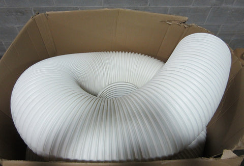 15" Flexhaust Flexadux TR T-7 White 14" ID Thermoplastic Rubber Hose