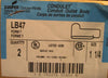 Box of 2 Cooper Conduit Outlet Body LB47 Size 1-1/4", Volume 18.5 Cubic Inch New