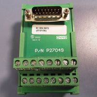 Amphenol P27049 Terminal Block, 15 Pin, DIN Rail, D-Sub Connector