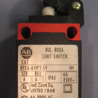 Allen Bradley Bul. 802A Limit Switch Category 802AA14P3S9 Ser. A Rev. A