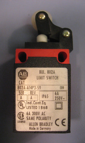Allen Bradley Bul. 802A Limit Switch Category 802AA14P3S9 Ser. A Rev. A