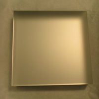 Pyrex 2" Square Flat Mirror 0.398" Thick with Unpolished Glass Backing NWOB