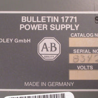 AllenBradley 1771P2 Bulletin Power Supply 120220/240 VAC Used