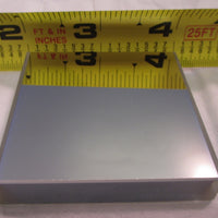 Pyrex 2" Square Flat Mirror 0.398" Thick with Unpolished Glass Backing NWOB
