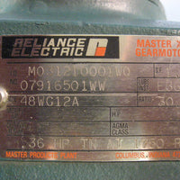 Reliance Electric Ratio 30 to 1 Reducer M03121000WQ 07916501WW Size 48WG12A New