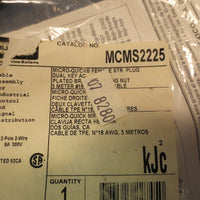 Hubbell MCMS2225 Microquick Female Str Plug 5 Meter TPE Cable NWOB