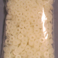 Bag of 1000+ Nylon Washers 0.119In ID, 0.282In OD, 0.052In Width
