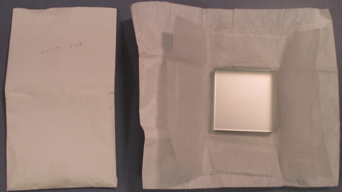 Pyrex 2" Square Flat Mirror 0.398" Thick with Unpolished Glass Backing NWOB