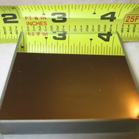 Pyrex 2" Square Flat Mirror 0.398" Thick with Unpolished Glass Backing NWOB