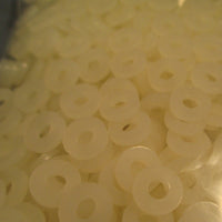 Bag of 1000+ Nylon Washers 0.119In ID, 0.282In OD, 0.052In Width