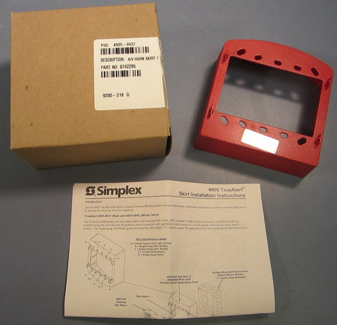 Lot of 20 Simplex 49059937 A/V Horn Skirt 1 1/2" Red New In Box