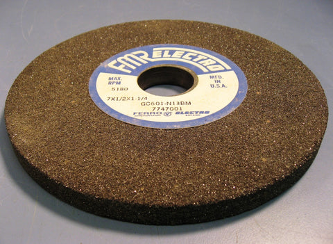 FMR GC601-N13BM Electro Surface Grinding Wheel 5180 max RPM 7" x 1/2" x 1 1/4"
