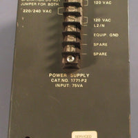 AllenBradley Bulletin 1771P2 Power Supply 120 or 220/240 VAC Series A Used