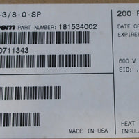 272ft on 2 Spools of Raychem RT5553/80SP Black Heat Shrink Tubing New