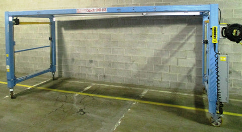 HM Cross Workstation Bridge Crane 1000 lb Capacity Telescoping, Tilt , Moveable