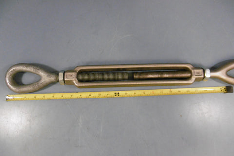 New Crosby 5DB Turnbuckle Jaw & Jaw 15/16” x 12” Galvanized