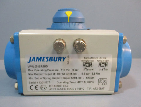 Jamesbury Pneumatic Valve Actuator VPVL051SR6BD NEW