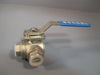 Bonomi Ball Valve 3/4 In 3-Way Hand Operated CF8M 1000 WOG BV3IGTF-0751-A