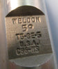 Weldon 5° Tapered End Mill: T5-8E-5, 3/8"DIA, 3/4"SHK, 2-3/4"LOC, 3FL, HSS, USA