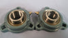 Lot of 2 Dodge Flange Bearing Block 3-Bolt 124605