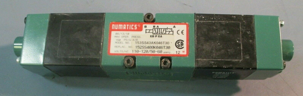 Numatics 228-895B Pneumatic Solenoid Air Valve 153SS43AK046T30 MAX 150 PSI