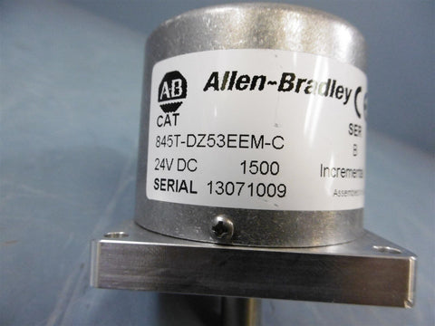 Used Allen Bradley 845T-DZ53EEM-C 24 DC Series B Optical Encoder 3/8” Shaft