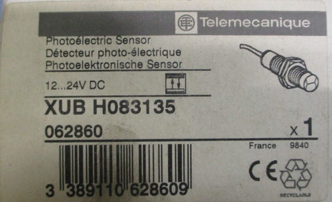 Telemecanique XUB-H083135 Photoelectric Sensor 062860 12-24VDC XUBH083135