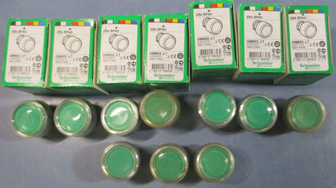 (Lot of 10) Schneider Electric ZB4BPA3 Green Non-Illum. Push Button 096653