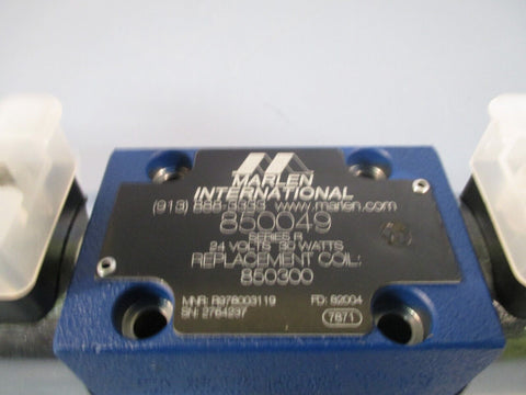 Marlen International Directional Control Valve 24V 30 Watts Ser R 850049