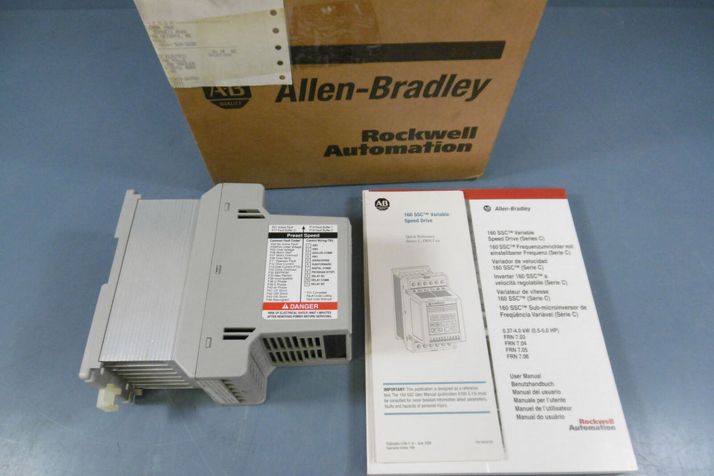 Used Allen Bradley 160-BA01NPS1P1 Series C 50/60HZ 380-460V .5HP .37KW AC Drive