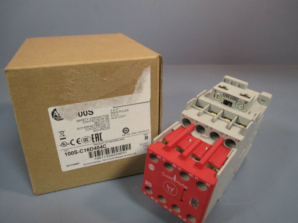 ALLEN-BRADLEY 100S IEC MAGNETIC SAFETY RELAY SER. B 100S-C16D404C ...