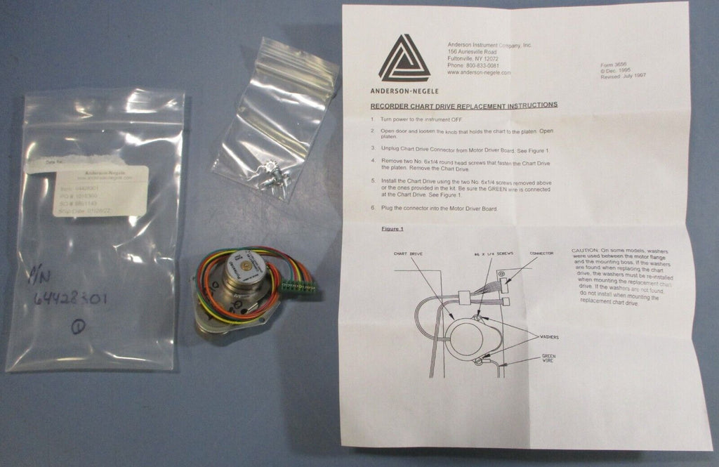 Anderson Negele 64428301 Chart Drive Stepper Motor 20VDC 550Ohms