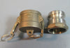 PT Coupling 20V & 20A 316SS Stainless Adapter w/ Cam & Groove Cap NWOB
