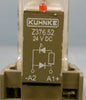 KUHNKE 111-A-4 24VDC Relay with Base Z376.02 7A 300V AC
