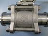 Tru-Flo 1-1/2" CF8M 1000WOG Stainless Steel Sanitary Ball Valve - New